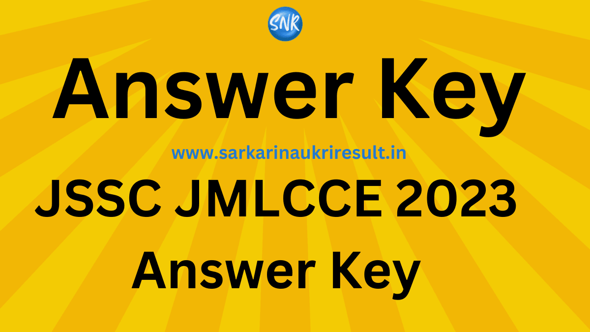 JSSC JMLCCE 2023 Answer Key 1 JSSC JMLCCE 2023 Answer Key