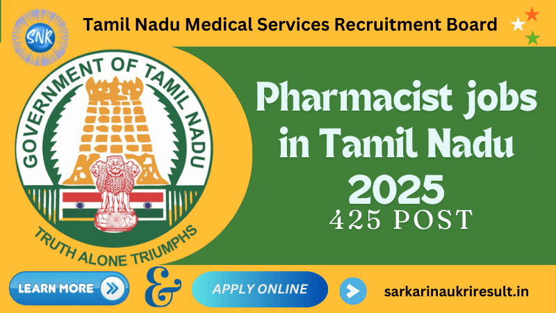 TNMRB Vacancies 2025 Build a Stable Pharmacist jobs in Tamil Nadu, Apply Now 1 TNMRB Vacancies 2025