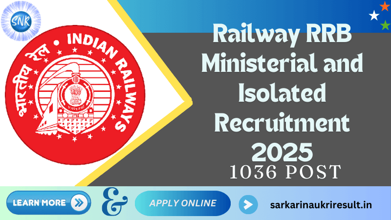 Railway RRB Ministerial and Isolated Recruitment 2025 1 Railway RRB Ministerial and Isolated Recruitment 2025