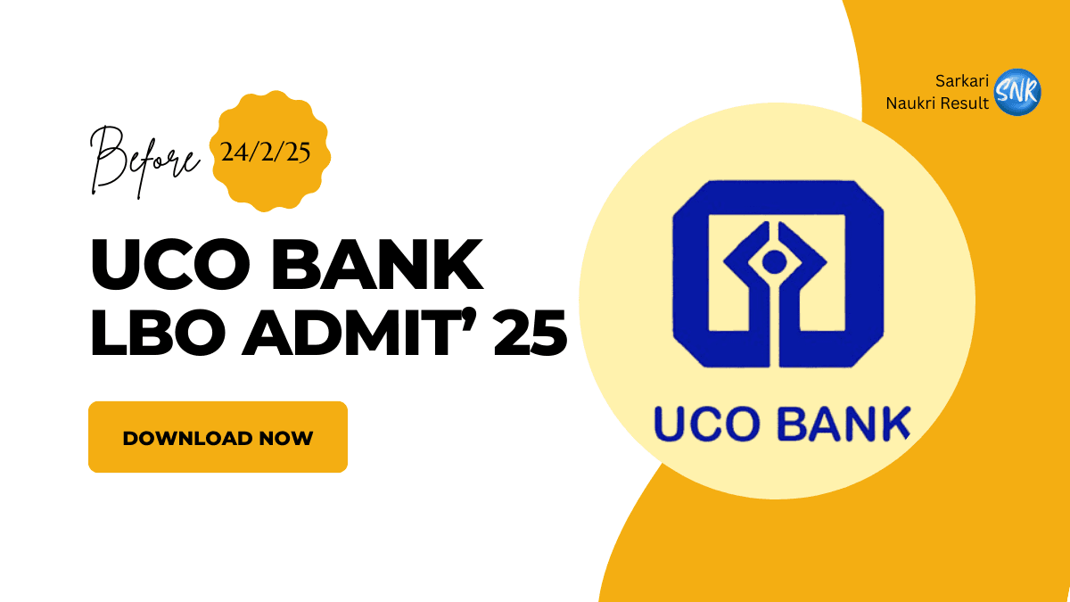 UCO Bank LBO Admit 2025