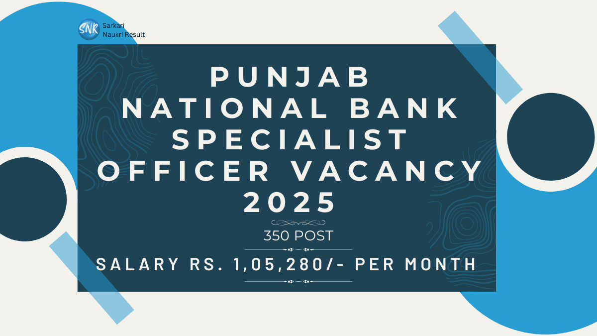 PNB SO Recruitment 2025