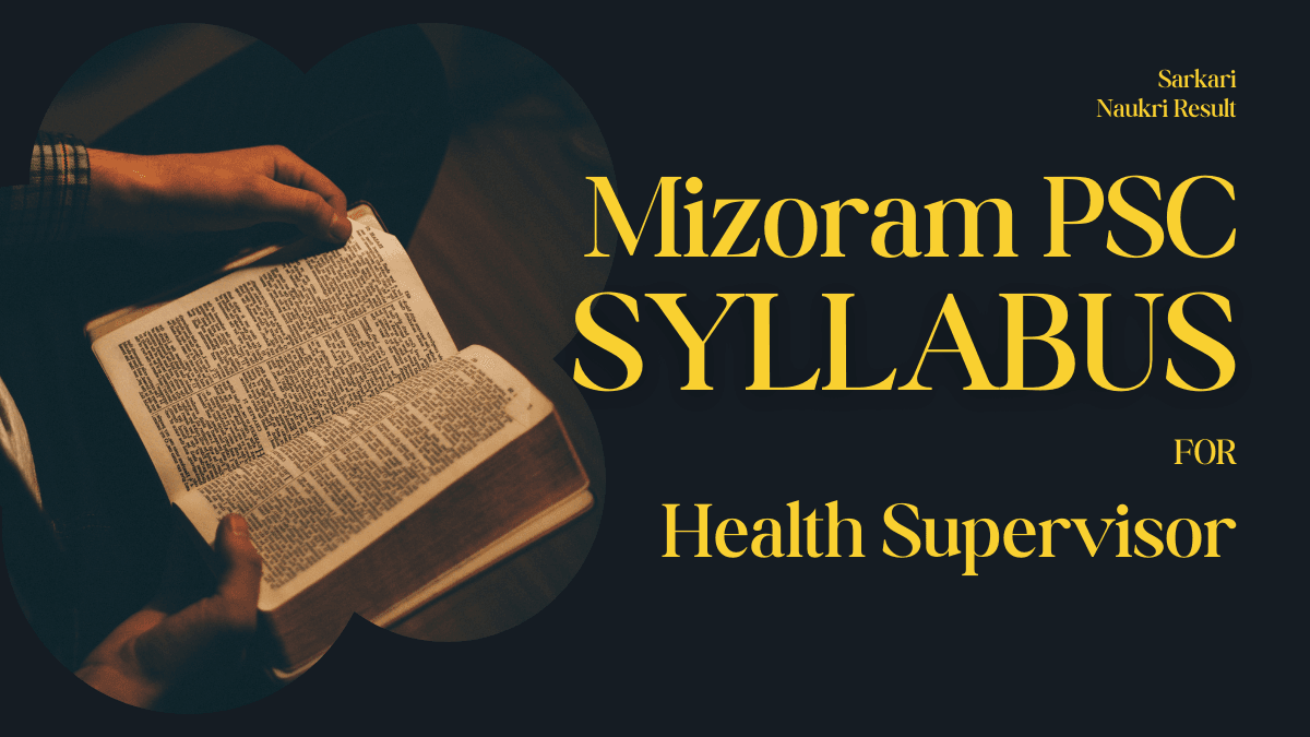 MPSC 2025 Syllabus for Health Supervisor Check Now 1 MPSC 2025 Syllabus for Health Supervisor