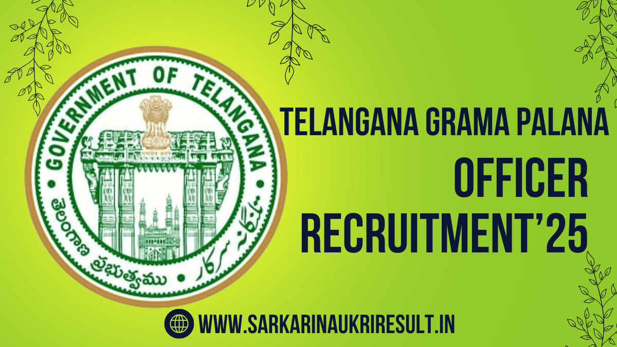 Golden Opportunity Apply Now for CCLA Telangana Grama Palana Officer Recruitment 2025 1 Telangana Grama Palana Officer Recruitment 2025