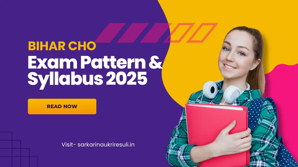 Bihar CHO Exam Pattern and Syllabus 2025 Guide 1 Bihar CHO Exam Pattern and Syllabus 2025