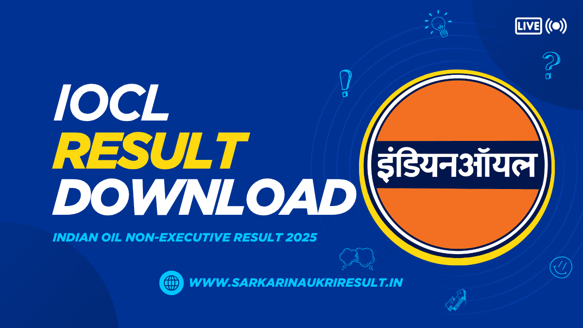 IOCL Non-Executive Result 2025