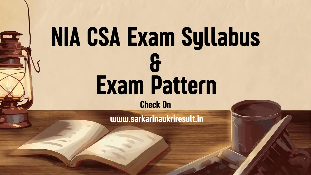 NIA CSA Exam Syllabus 2025 1 NIA CSA Exam Syllabus