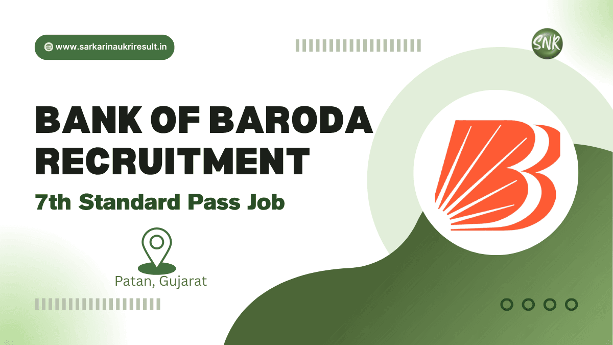 Bank of Baroda Hiring Notification 2025 for Watchman / Gardener Post – Apply Now for RSETI Patan 1 Bank of Baroda Hiring Notification 2025