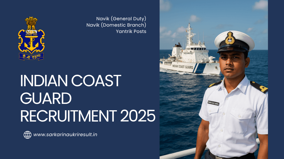 Indian Coast Guard Recruitment Notice 2025 Out for 630 Navik & Yantrik Posts Apply Now 1 Indian Coast Guard recruitment Notice 2025