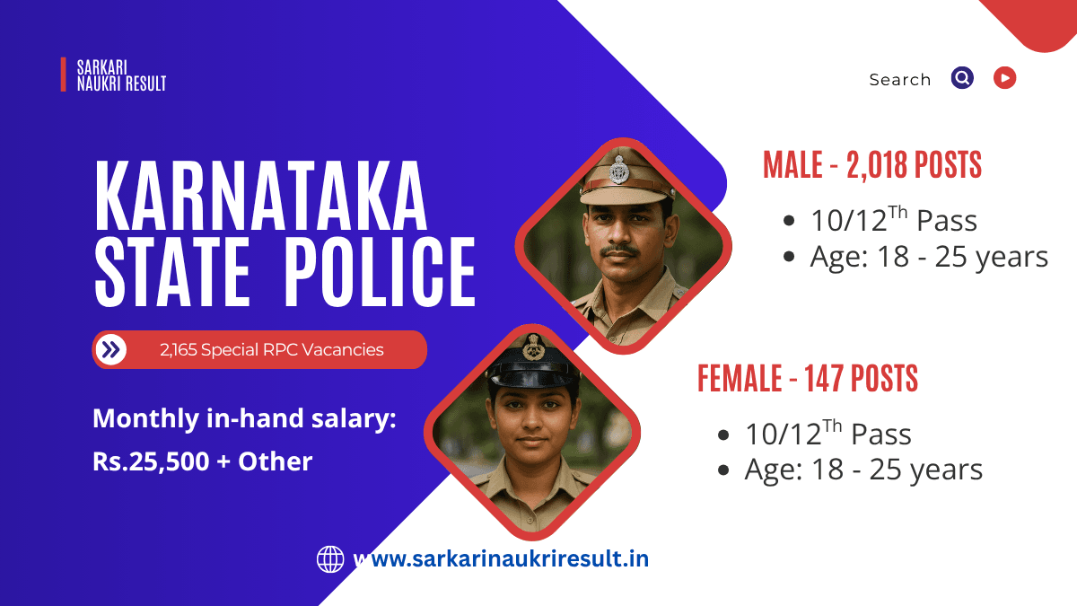 Latest Govt Jobs 2025 14 Karnataka State Police Recruitment 2025