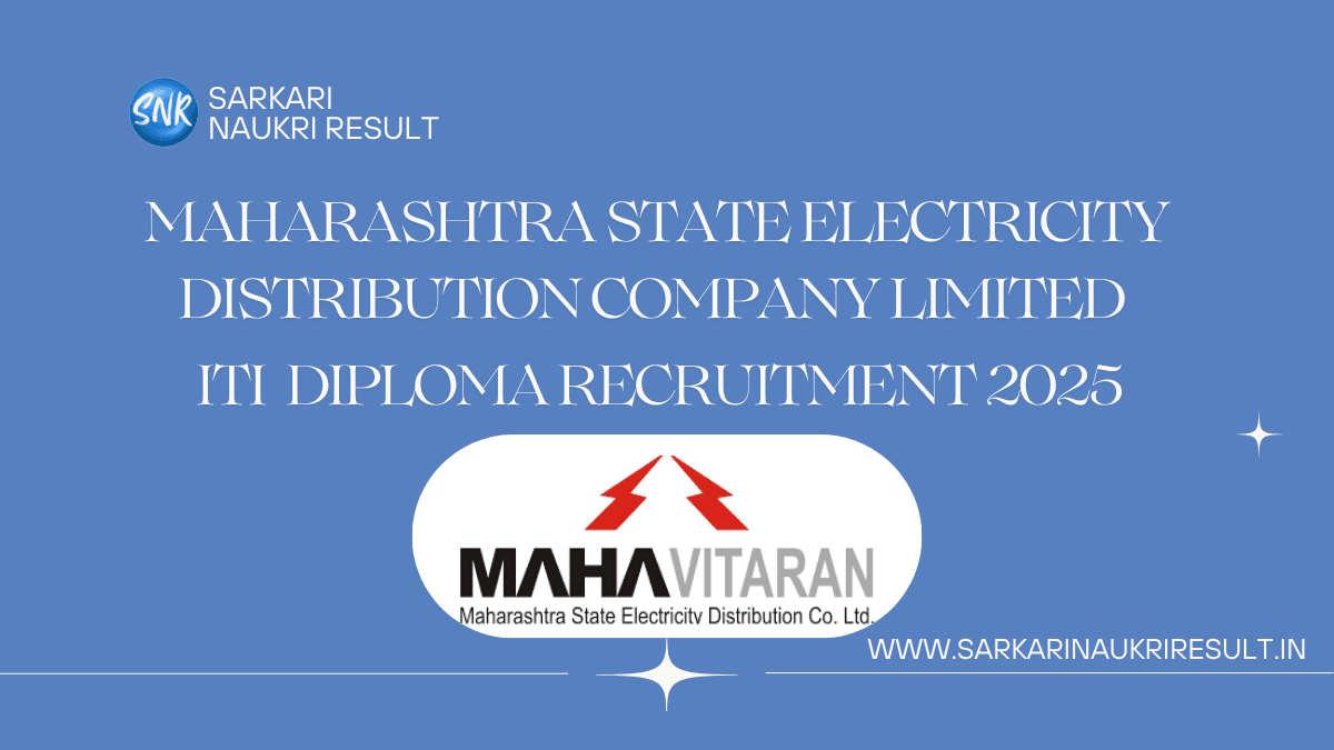 Apply Now for MAHADISCOM ITI Diploma Recruitment 2025 Notification 1 MAHADISCOM ITI Diploma Recruitment 2025