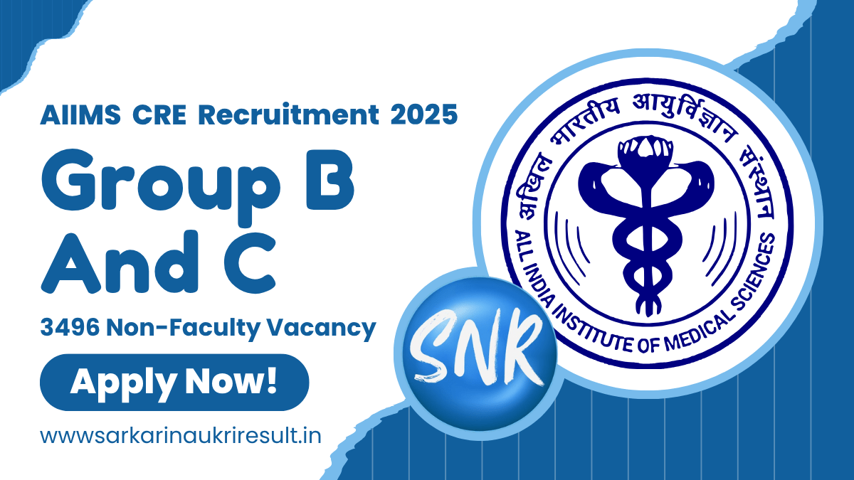 AIIMS CRE Recruitment 2025