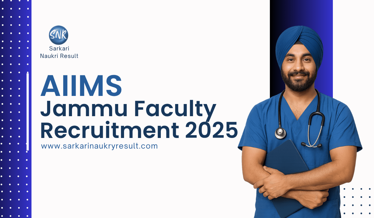 AIIMS Jammu Faculty Recruitment 2025