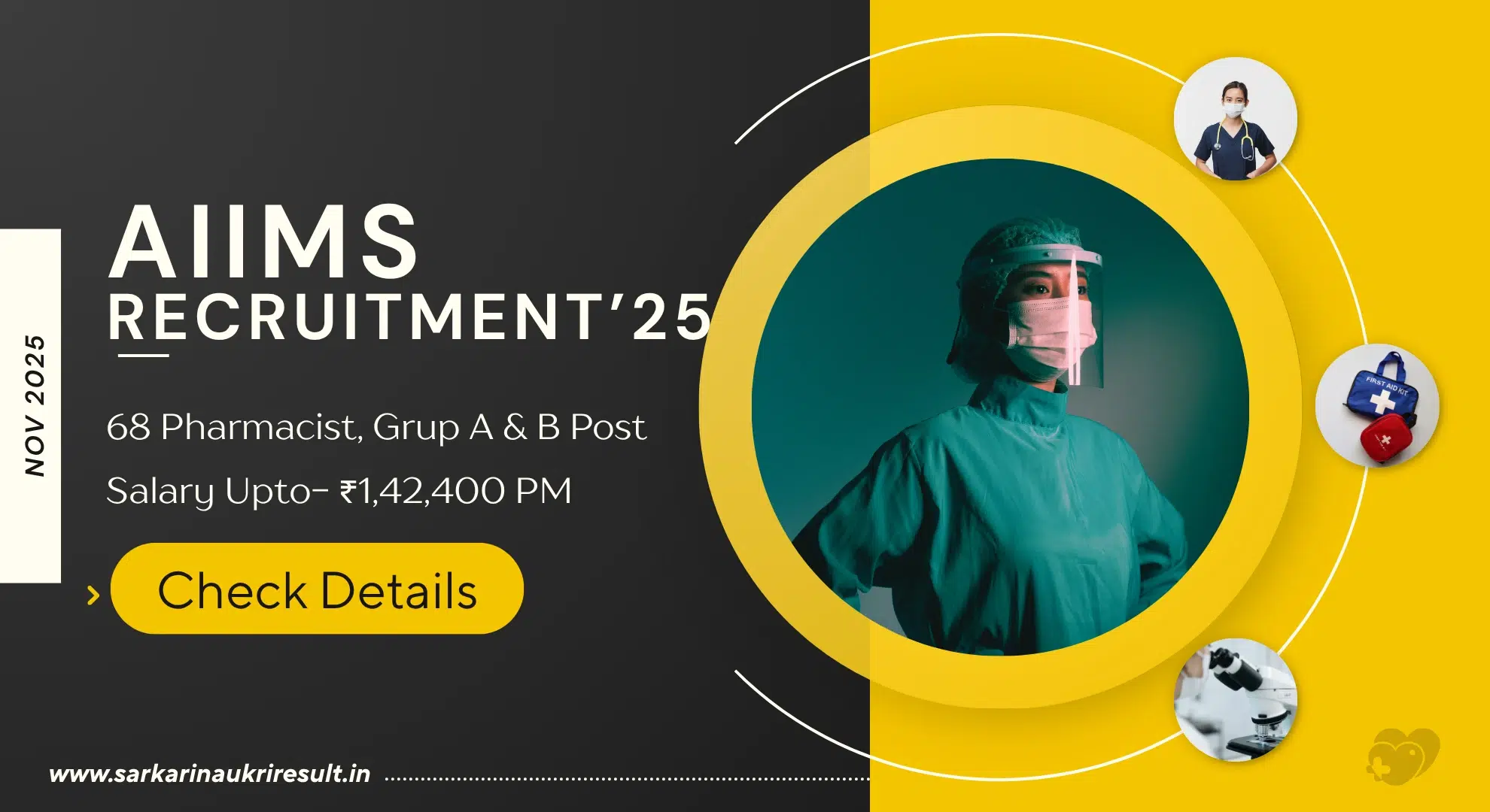 AIIMS Rishikesh Pharmacist Recruitment 2025