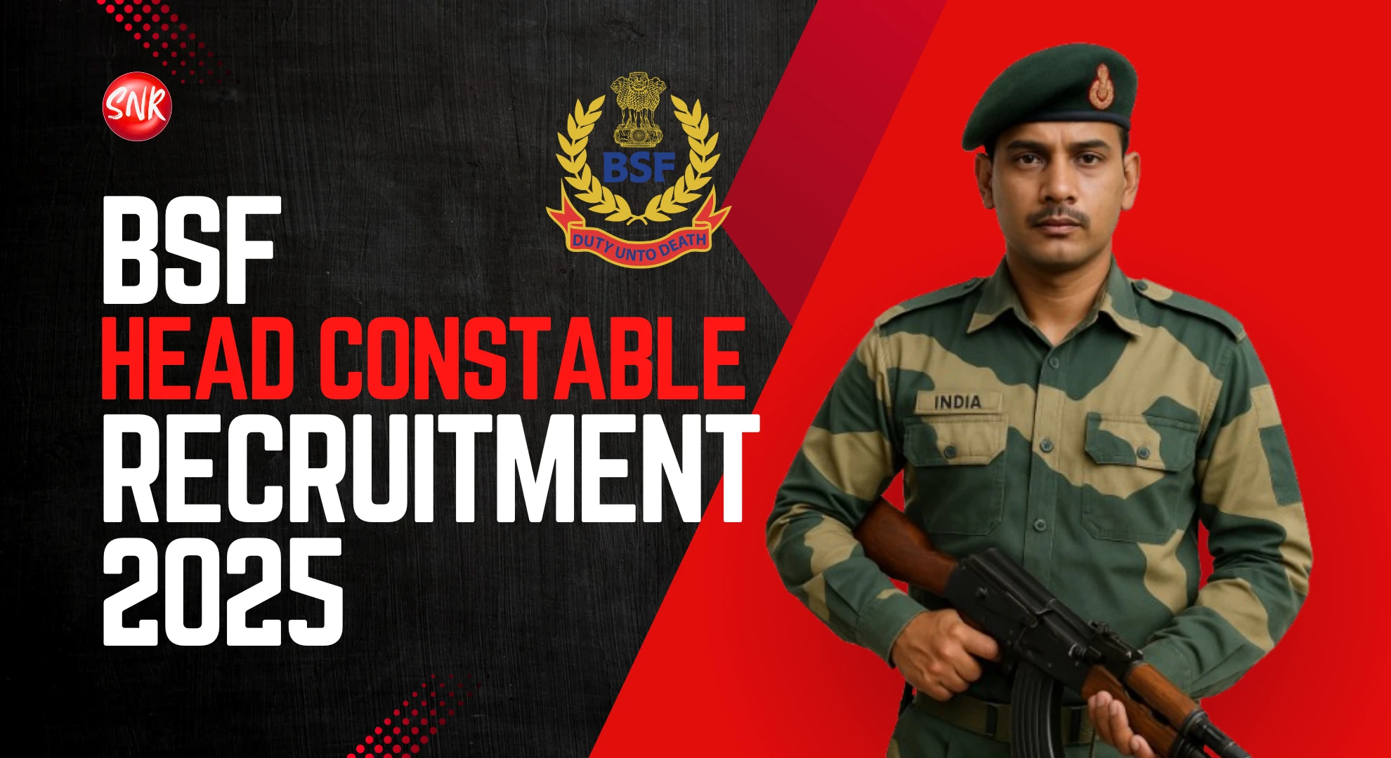 BSF Head Constable Recruitment 2025