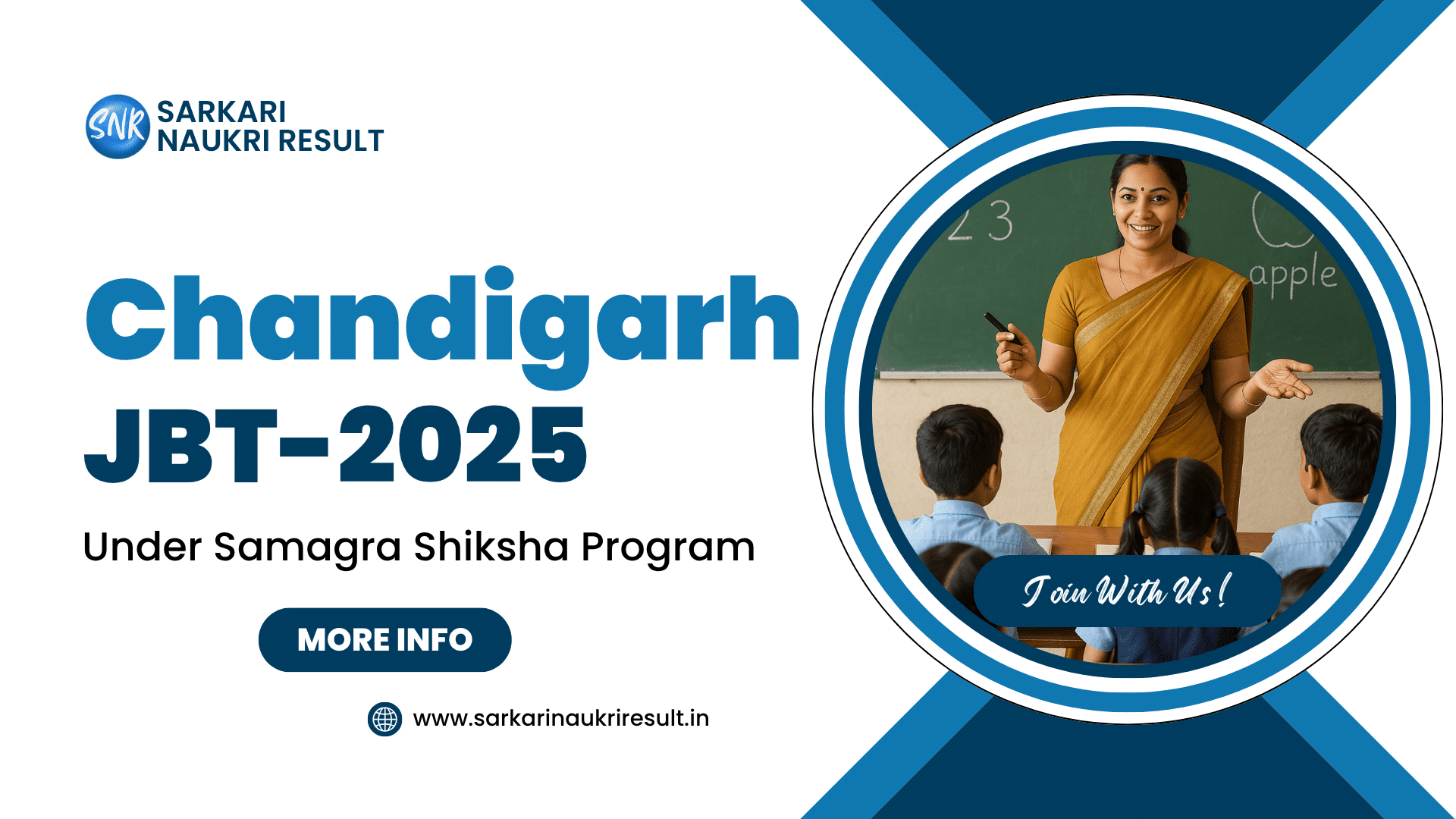 JBT Primary Teacher vacancy Chandigarh 2025