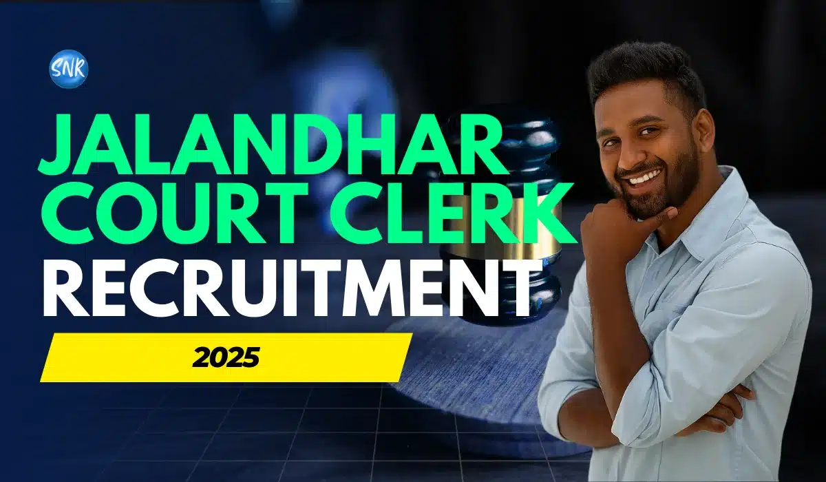 Jalandhar Court Clerk Recruitment 2025 | Apply Now
