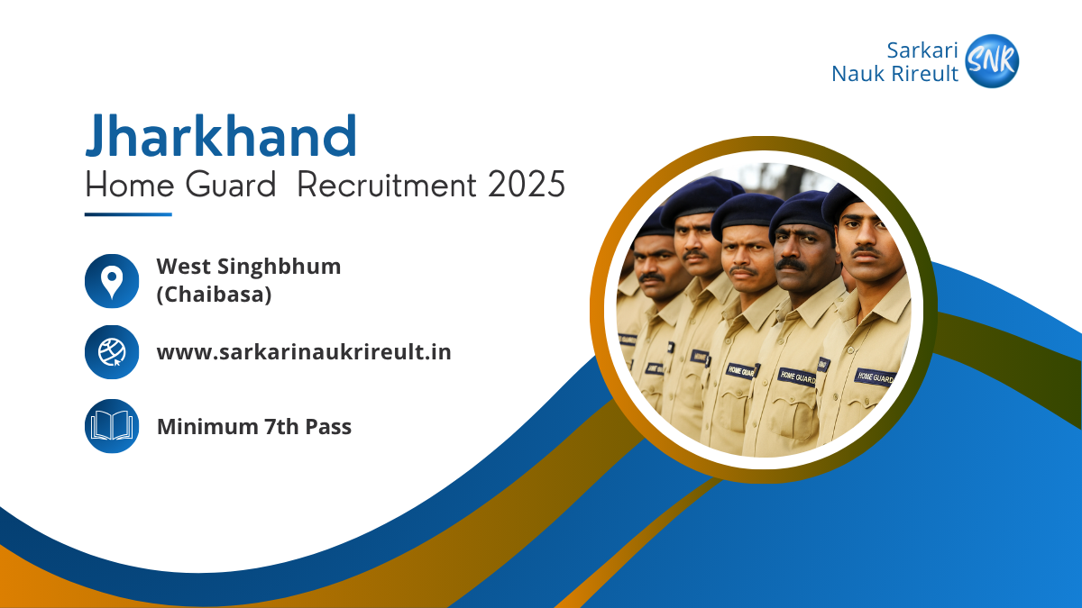 Apply Now for Jharkhand Home Guard Recruitment 2025 Notification | 1158 Post 1 Jharkhand Home Guard Recruitment 2025