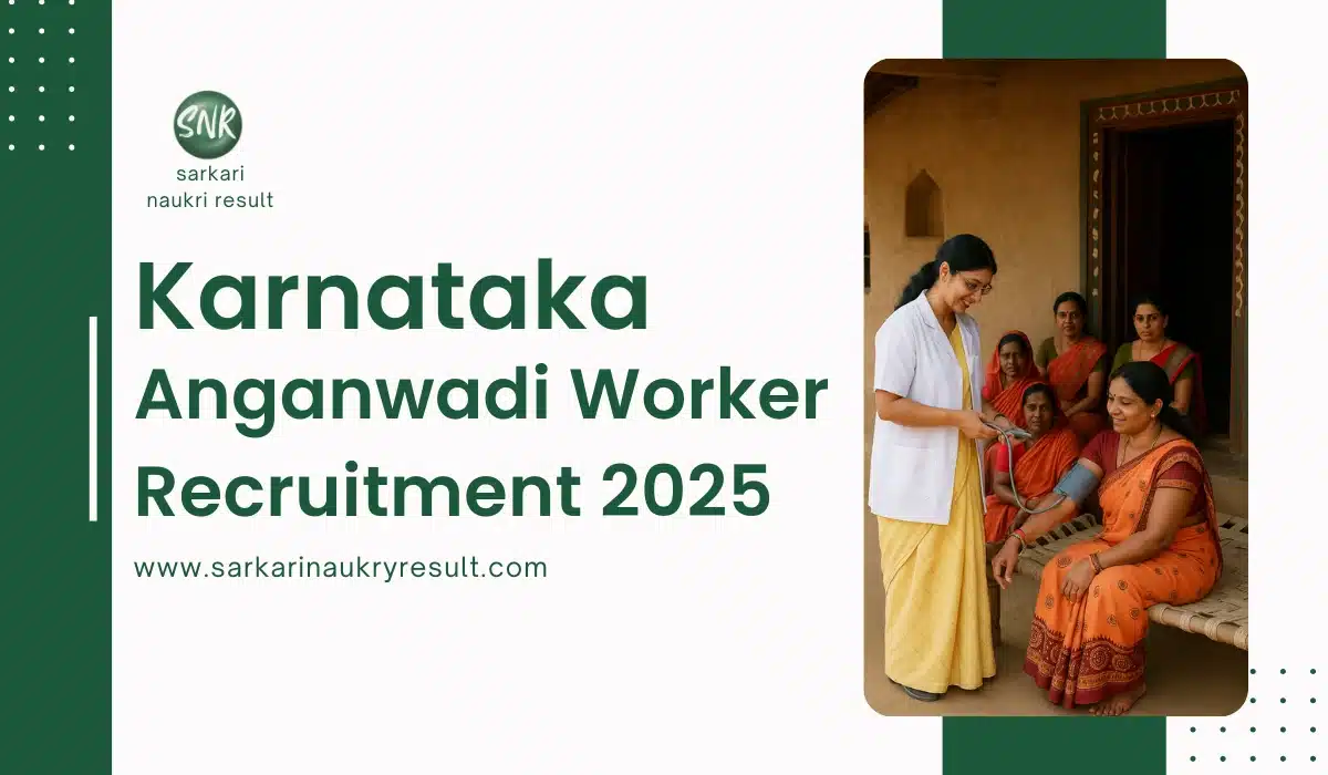 Karnataka Anganwadi Worker Recruitment 2025