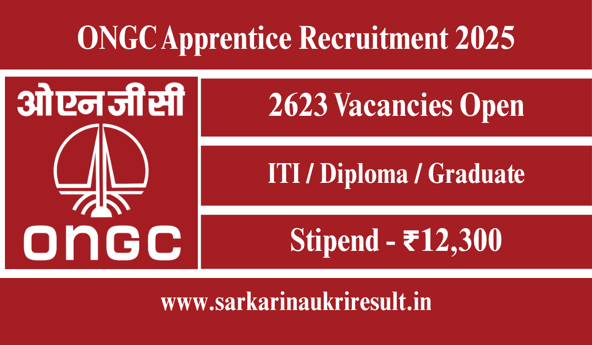 ONGC Apprentice Recruitment 2025