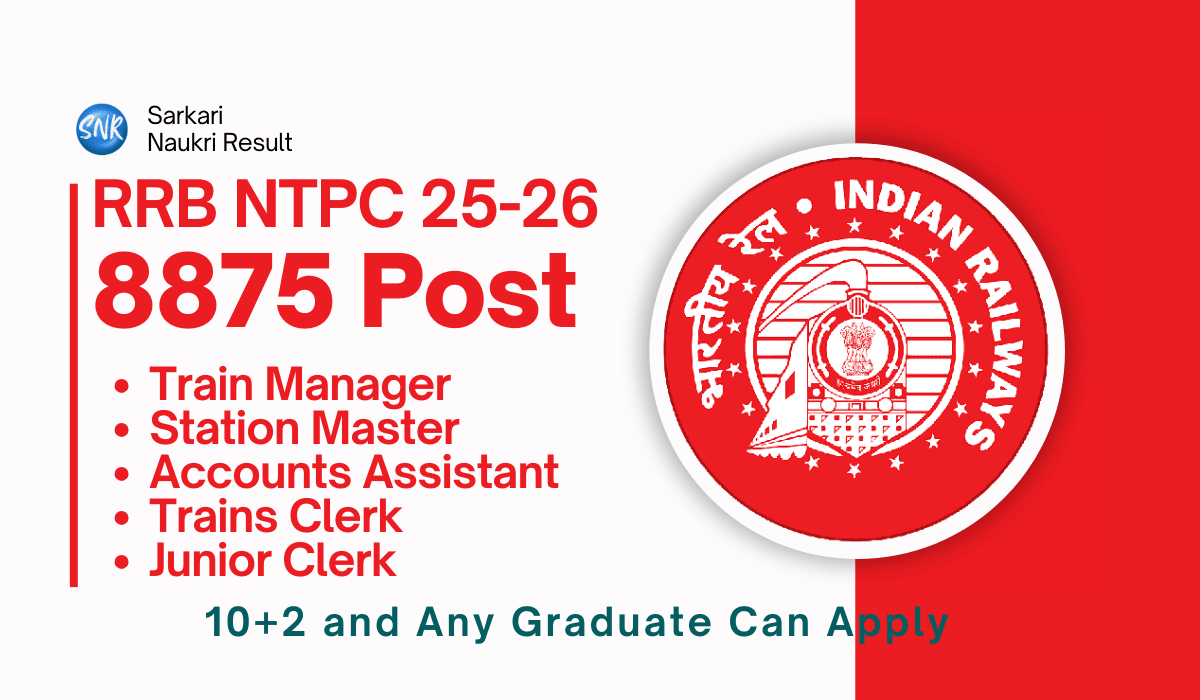 RRB NTPC Recruitment 2025-26