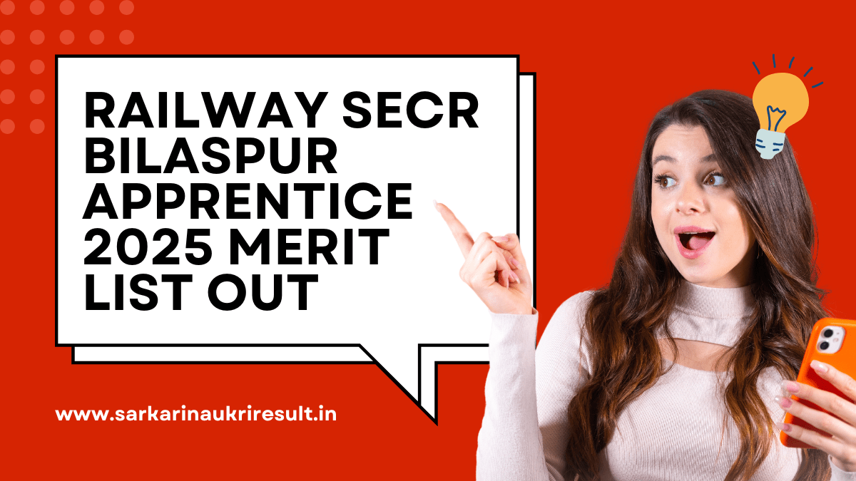 Railway SECR Bilaspur Apprentice 2025