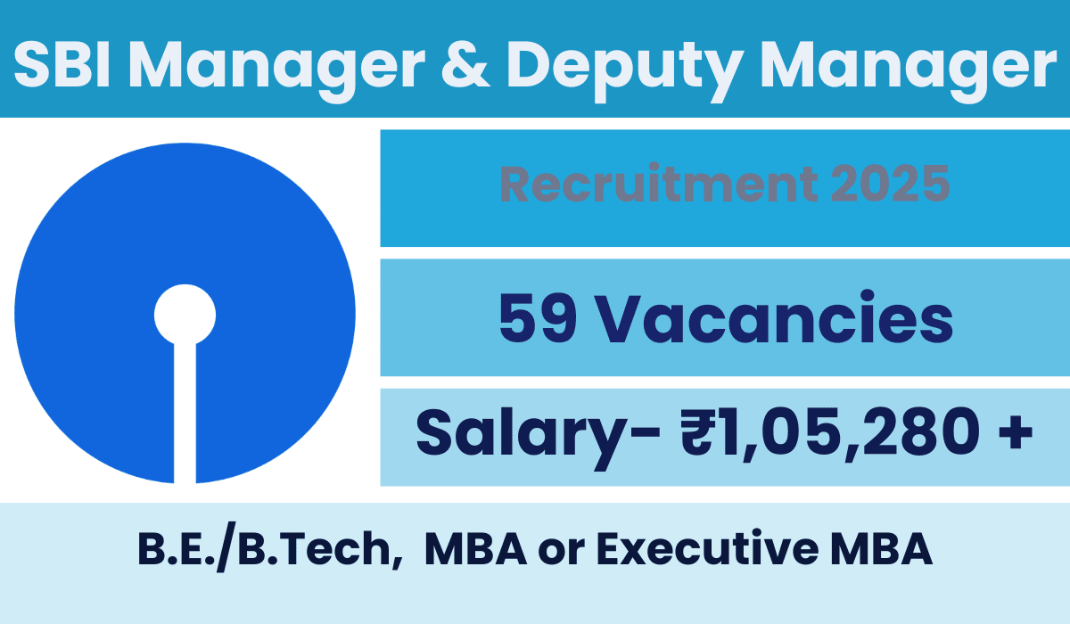 SBI Manager Deputy Manager Recruitment 2025