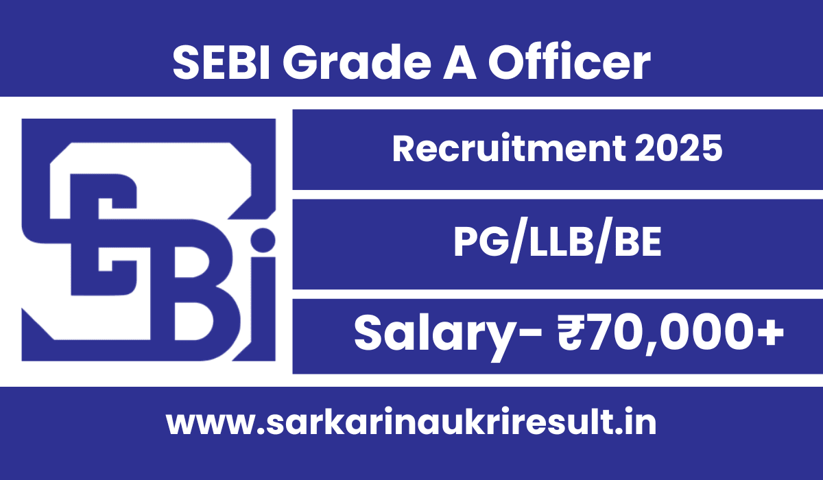 SEBI Officer Grade A Recruitment 2025