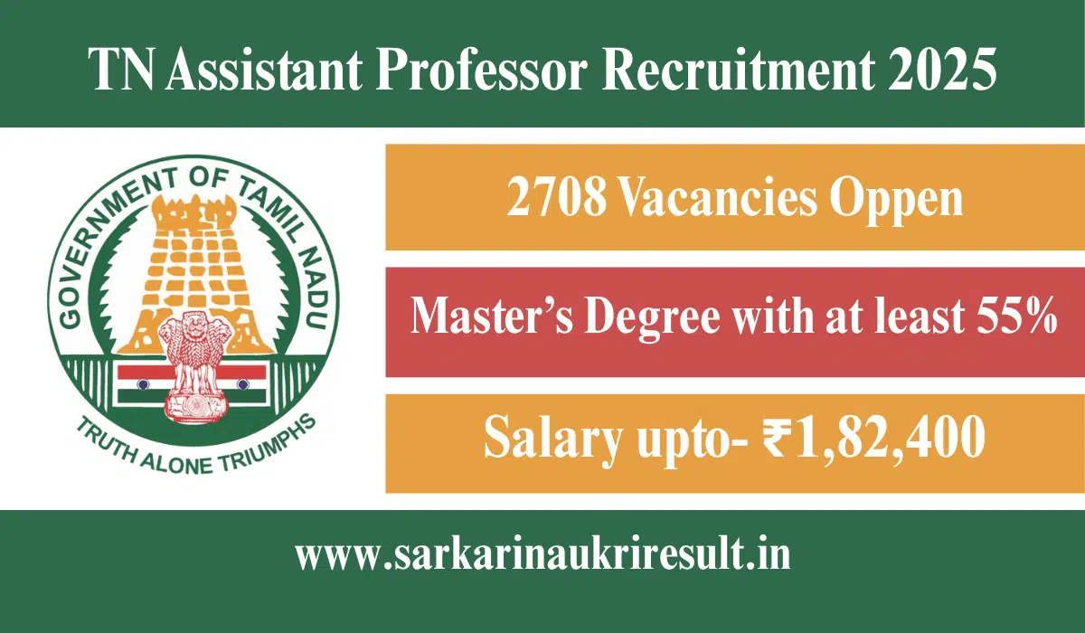 TN TRB Assistant Professor Recruitment 2025