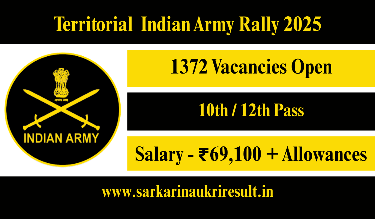 Territorial Army Rally Bharti 2025