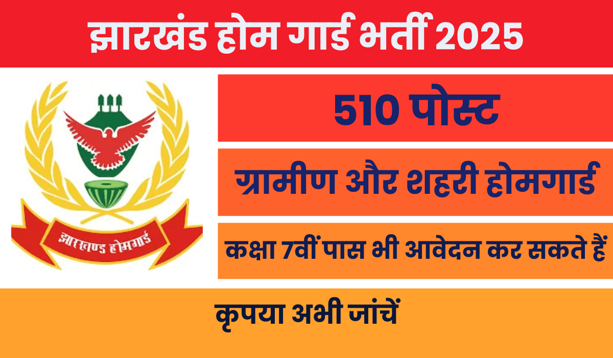 Jharkhand 510 Home Guard Recruitment 2025